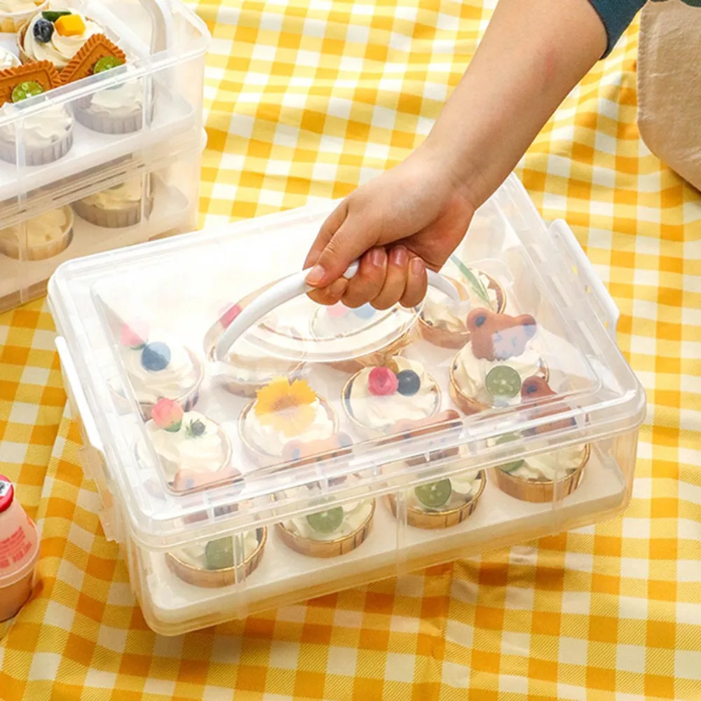 2 Tier Cupcake Carrier Rectangle with Lid and Handle Cupcake Storage Box Transparent 24 Grids Cupcake Containers Party
2 Tier Cupcake Carrier Rectangle with Lid and Handle Cupcake Storage Box Transparent 24 Grids Cupcake Containers Party