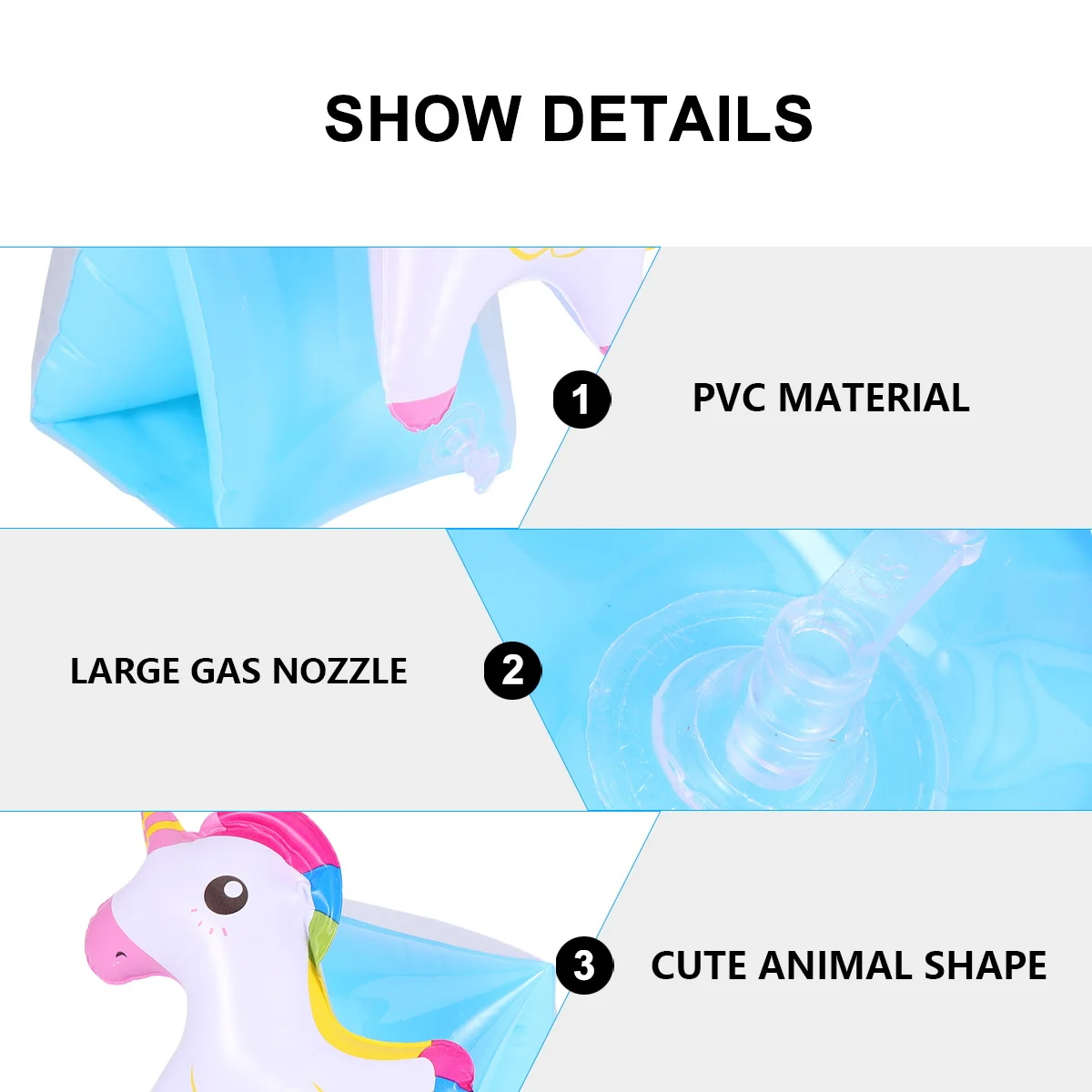 1Pair Unicorn Inflatable Arm Bands Swimming Learning Sleeves for Kids Durable Float Swimming Arm Rings Kids Water Accessory
1Pair Unicorn Inflatable Arm Bands Swimming Learning Sleeves for Kids Durable Float Swimming Arm Rings Kids Water Accessory