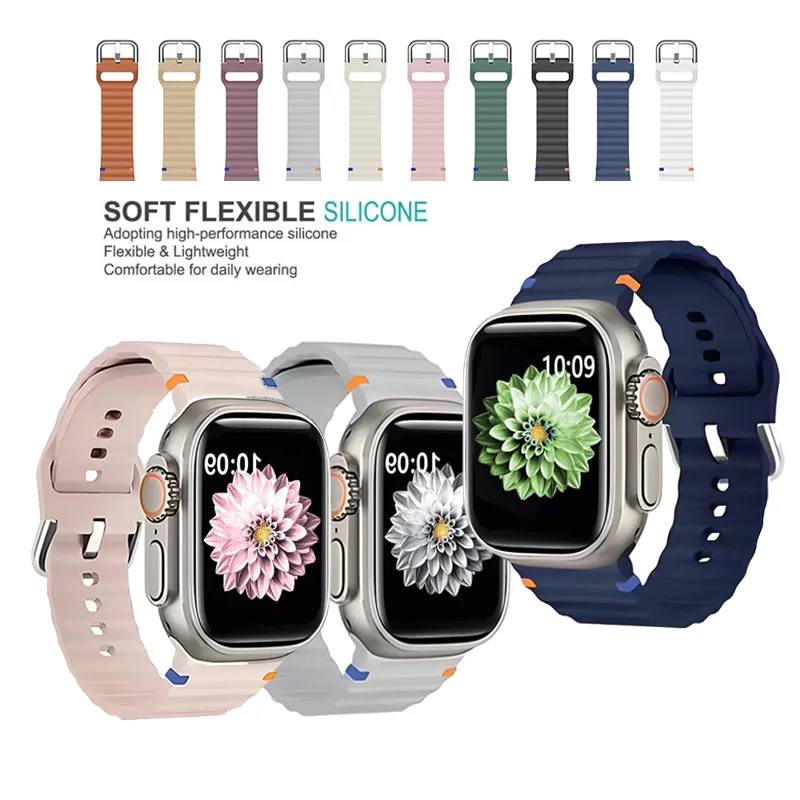 Silicone Sport Strap Band For Apple Watch Series 10 42mm 46mm Ultra 2 49mm iWatch 45mm 44mm 42mm 40mm 41mm 38mm SE Series
Silicone Sport Strap Band For Apple Watch Series 10 42mm 46mm Ultra 2 49mm iWatch 45mm 44mm 42mm 40mm 41mm 38mm SE Series