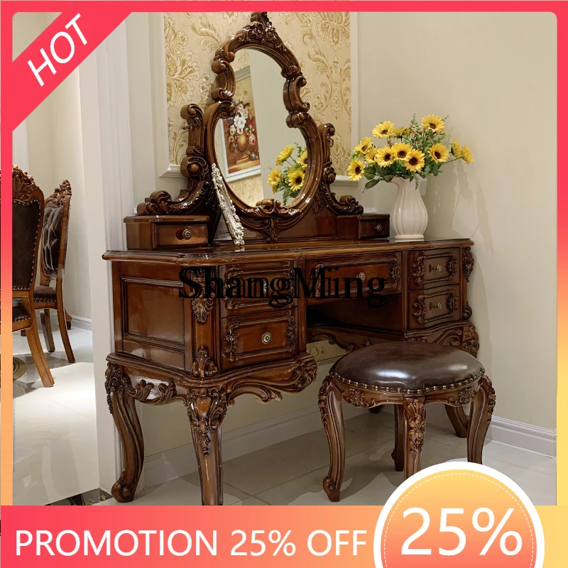 ZYY exquisite simple dresser bedroom home retro paint storage integrated carved makeup table mirror stool
ZYY exquisite simple dresser bedroom home retro paint storage integrated carved makeup table mirror stool