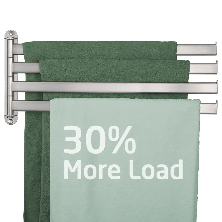 Swivel Towel Racks for Bathroom, 19.5 Swing Out Towel Rack for Bathroom Wall 4Arm, Swinging Towel Bar 18 8 Stainless Steel Space
Swivel Towel Racks for Bathroom, 19.5 Swing Out Towel Rack for Bathroom Wall 4Arm, Swinging Towel Bar 18 8 Stainless Steel Space