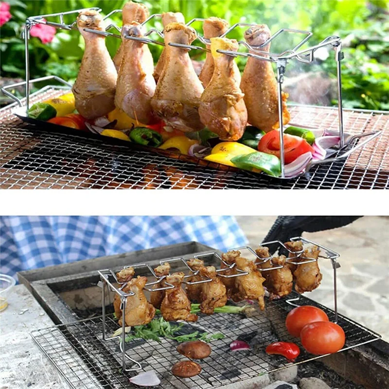 BBQ Chicken Wings Legs Grill BBQ Cooking Rack BBQ Chicken Legs Oven Grill Kitchen Utensils Outdoor
BBQ Chicken Wings Legs Grill BBQ Cooking Rack BBQ Chicken Legs Oven Grill Kitchen Utensils Outdoor