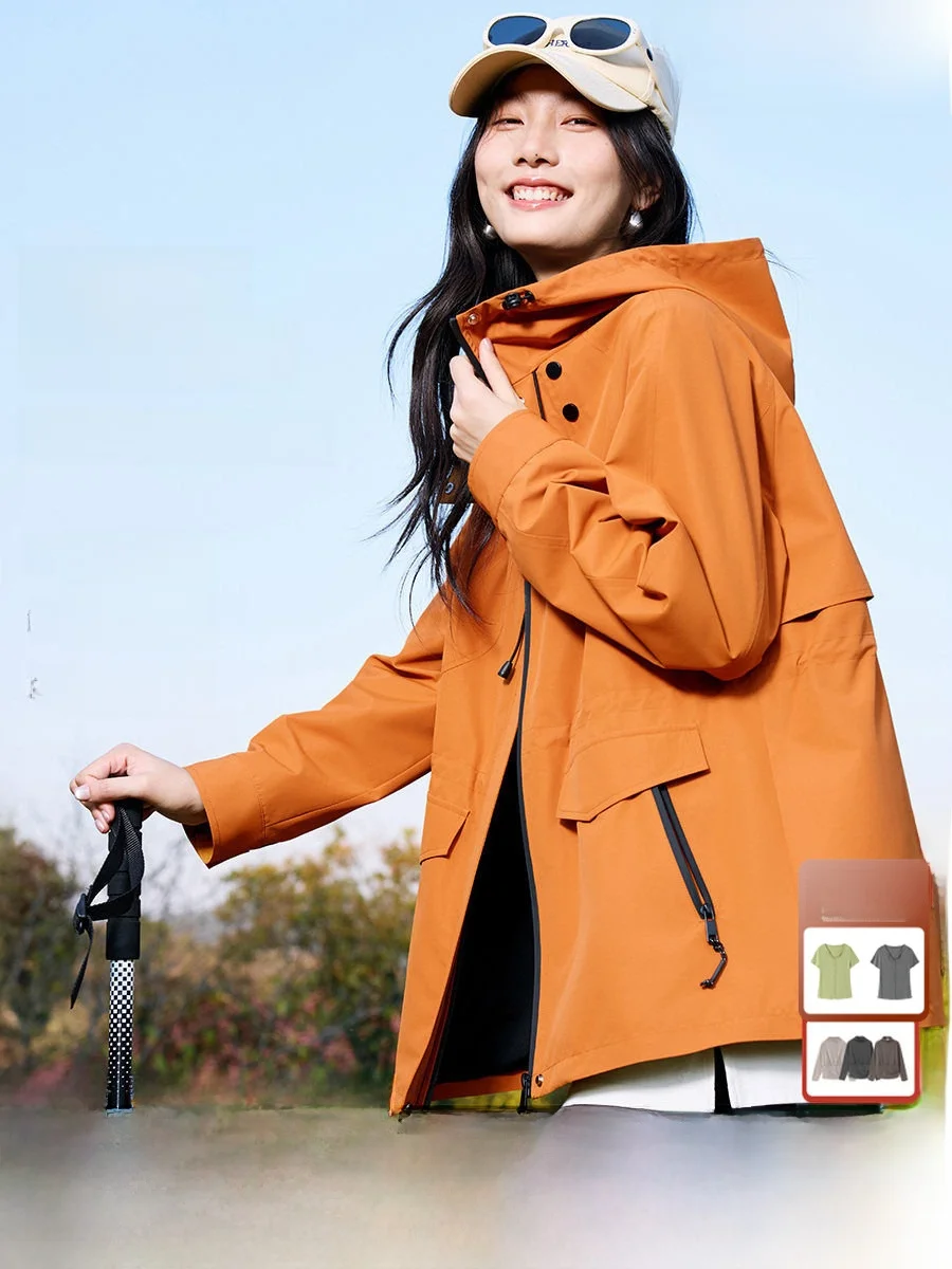 XWI Women's Long Outdoor Jacket with Drawstring Hood Casual Top Color Block Spring Fashion Straight Cut Polyester Fiber
XWI Women's Long Outdoor Jacket with Drawstring Hood Casual Top Color Block Spring Fashion Straight Cut Polyester Fiber