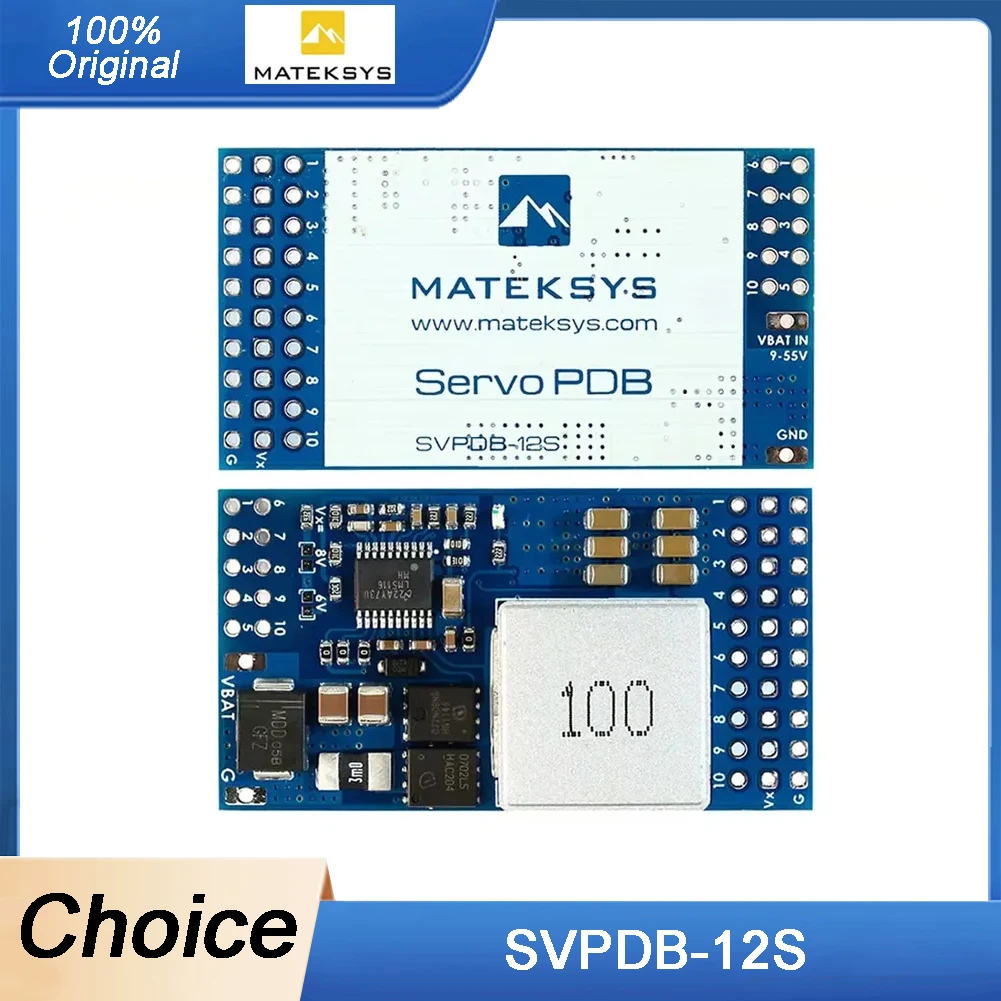 MATEK SVPDB 12S Servo PDB с платой распределения питания 12A BEC, вход 9-55 В на выход 5/6/8 В для радиоуправляемого самолета с фиксированным крылом
MATEK SVPDB 12S Servo PDB с платой распределения питания 12A BEC, вход 9-55 В на выход 5/6/8 В для радиоуправляемого самолета с фиксированным крылом