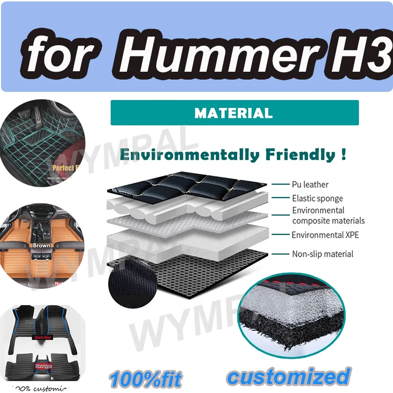 LUXURY Car Floor Mats For Hummer H3 2008 2009 2010 Custom Auto Foot Pads Automobile Carpet Cover Interior Accessories
LUXURY Car Floor Mats For Hummer H3 2008 2009 2010 Custom Auto Foot Pads Automobile Carpet Cover Interior Accessories