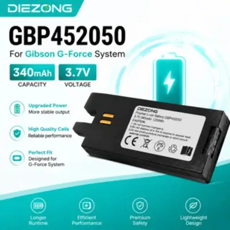 3.7V 340mAh Large Capacity Polymer Li-ion Battery GBP452050 for Gibson G-Force System Rechargeable Lithium Battery 518.50
3.7V 340mAh Large Capacity Polymer Li-ion Battery GBP452050 for Gibson G-Force System Rechargeable Lithium Battery 518.50