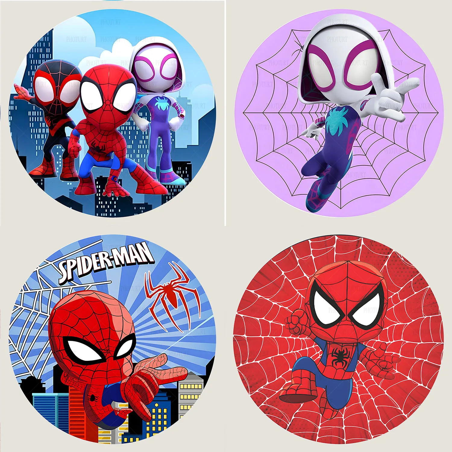Round Spidey and Amazing Friend Spiderman Background Kids Birthday Party Backdrop Circle Banner Photography Props
Round Spidey and Amazing Friend Spiderman Background Kids Birthday Party Backdrop Circle Banner Photography Props