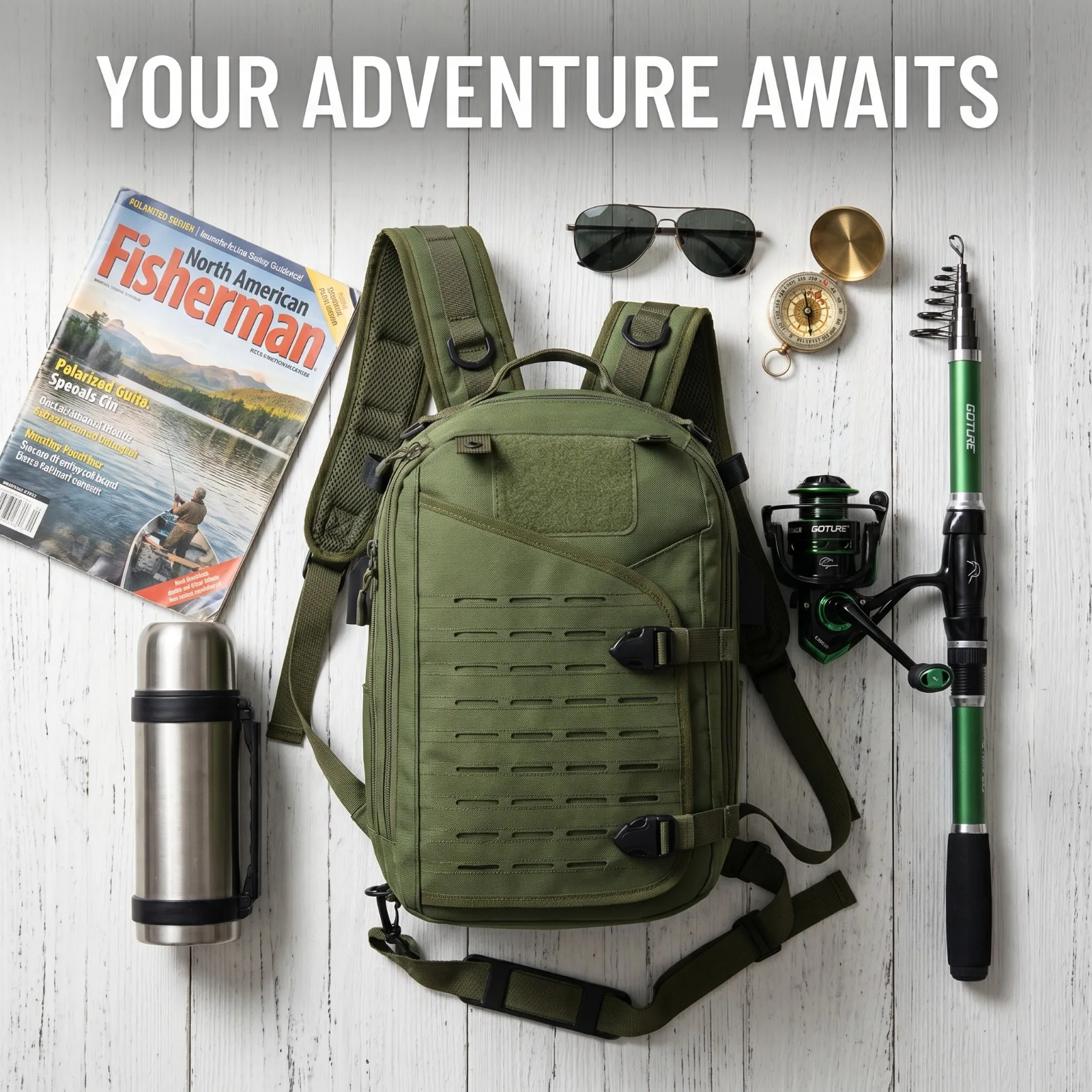 Goture Fishing Tackle Combo: Telescopic Rod, Spinning Reel, Sling Backpack,Lures,Tools Storage Boxes for Angling Enthusiasts
Goture Fishing Tackle Combo: Telescopic Rod, Spinning Reel, Sling Backpack,Lures,Tools Storage Boxes for Angling Enthusiasts