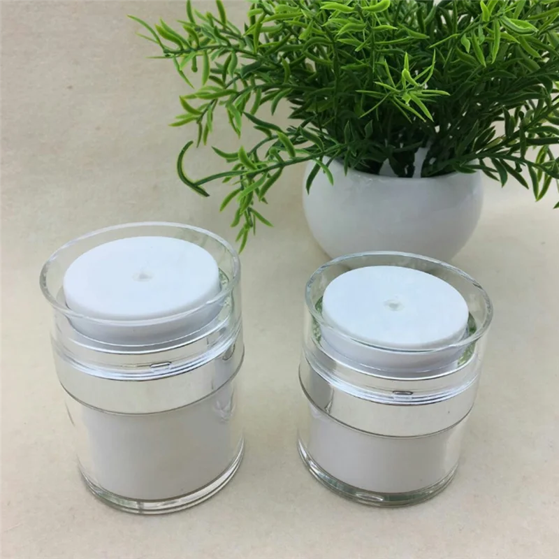 H-W Cream Jar Vacuum Bottle, Airless Pump Jar Bottles Portable Lotion Dispenser, Makeup Creams Travel Container 3Pcs
H-W Cream Jar Vacuum Bottle, Airless Pump Jar Bottles Portable Lotion Dispenser, Makeup Creams Travel Container 3Pcs