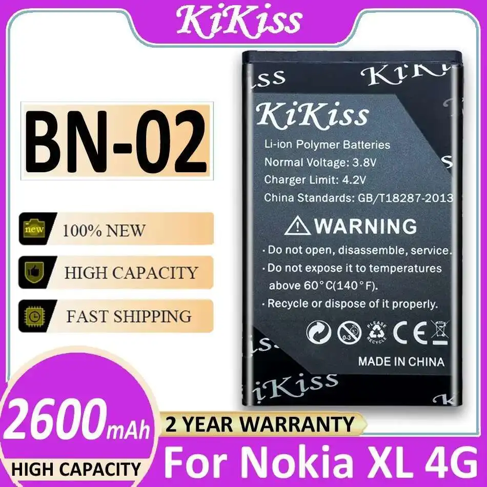 Good Low-Temperature Performance For Nokia XL 4G RM-1061 RM 1061 RM-1030 RM-1042 BN 02 2600Mah BN-02 Mobile Phone Battery
Good Low-Temperature Performance For Nokia XL 4G RM-1061 RM 1061 RM-1030 RM-1042 BN 02 2600Mah BN-02 Mobile Phone Battery