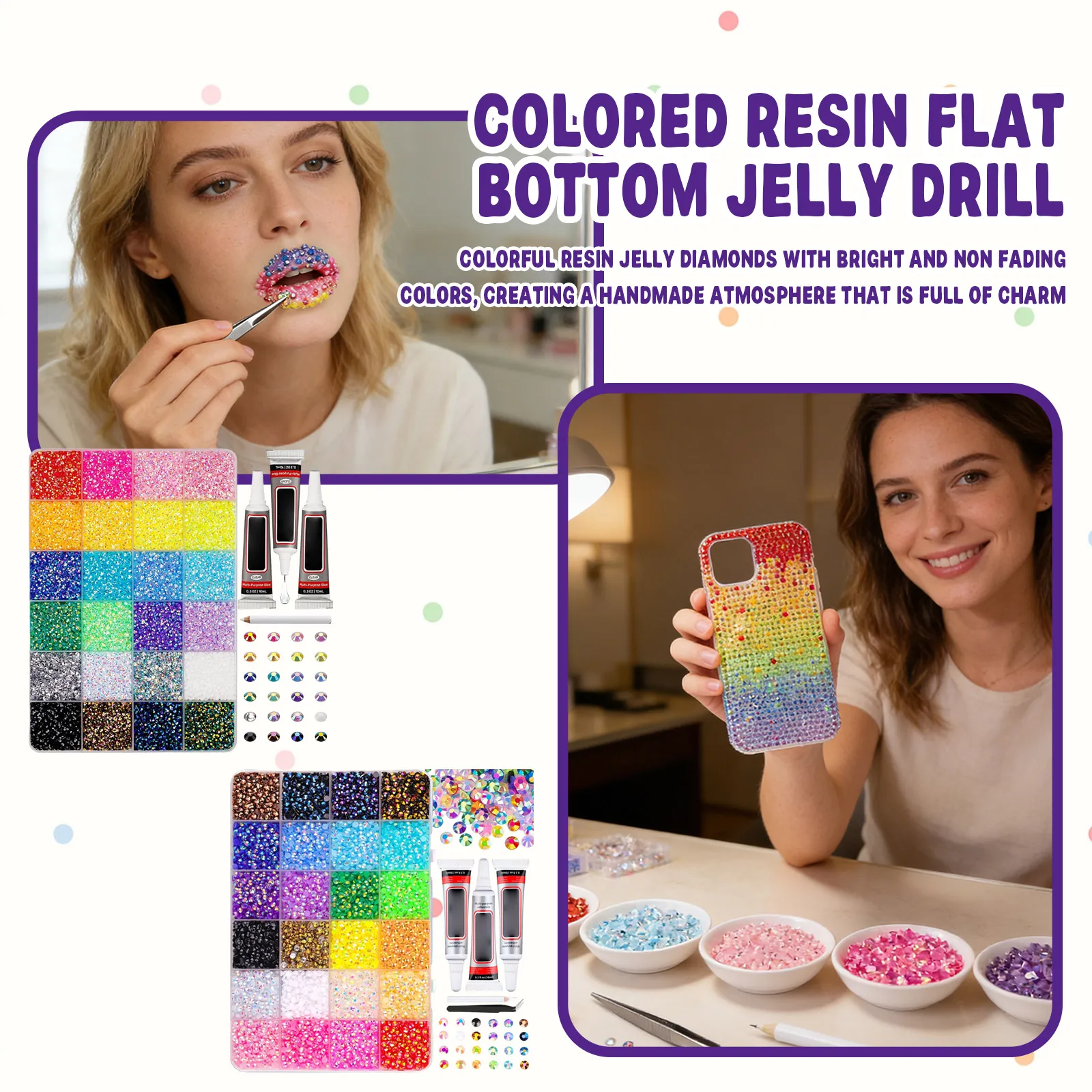 3mm Mixed Color Resin Flat Bottom Diamond Jelly Water Diamonds for DIY Clothing Nail Drill Phone Drill Multipropose Rhinestones
3mm Mixed Color Resin Flat Bottom Diamond Jelly Water Diamonds for DIY Clothing Nail Drill Phone Drill Multipropose Rhinestones