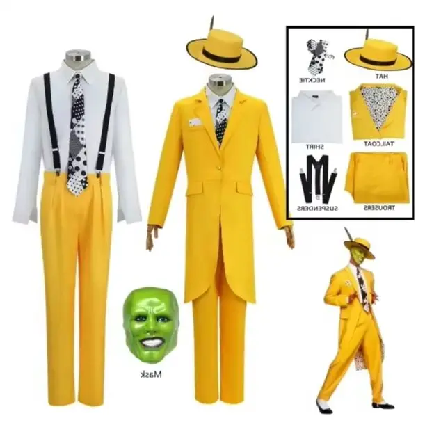 Хэллоуин вечерние ролевые игры настраиваемая форма для косплея Джим Керри костюм из фильма реквизит зеленая маска желтое платье мужское для взрослых
Хэллоуин вечерние ролевые игры настраиваемая форма для косплея Джим Керри костюм из фильма реквизит зеленая маска желтое платье мужское для взрослых