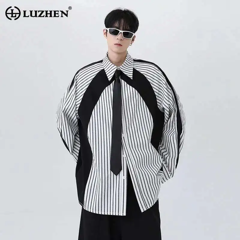 LUZHEN 2025 Spring New Stripe Printed Loose Shirts Men's Fashion Original High Quality Long Sleeve Tops Casual Male Tops LZ9294
LUZHEN 2025 Spring New Stripe Printed Loose Shirts Men's Fashion Original High Quality Long Sleeve Tops Casual Male Tops LZ9294