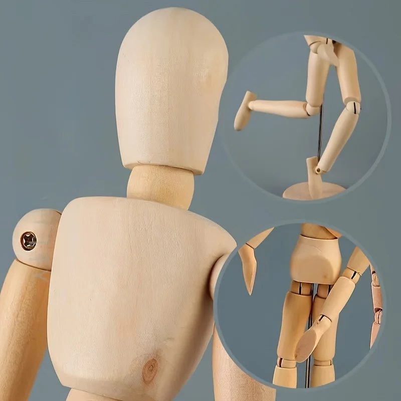 Wooden Adjustable Body Model Doll Man Sketching Ornament for Painting Wood Human Joint for Art Drawing Sculpture Desktop Decors
Wooden Adjustable Body Model Doll Man Sketching Ornament for Painting Wood Human Joint for Art Drawing Sculpture Desktop Decors