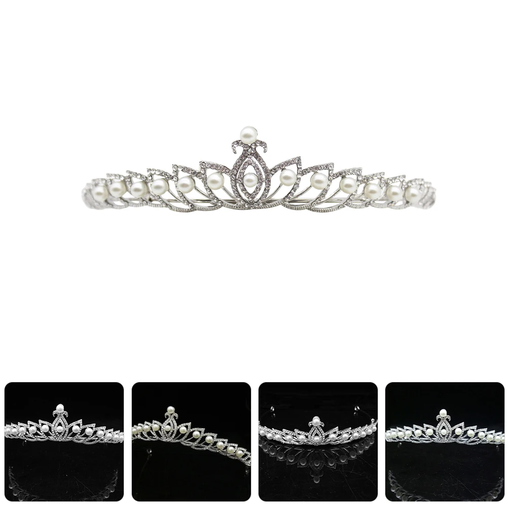 Pearl Rhinestone Crown Headb Bridal Hair Accessories Women Wedding Birthday Party Photoshoot White Color Alloy Material Sturdy
Pearl Rhinestone Crown Headb Bridal Hair Accessories Women Wedding Birthday Party Photoshoot White Color Alloy Material Sturdy
