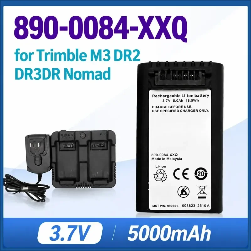 New 5000mAh 3.7V 890-0084-XXQ Rechargeable Total Station Lipo Battery+Charger for Trimble M3 DR2 DR3 DR Nomad Total Station
New 5000mAh 3.7V 890-0084-XXQ Rechargeable Total Station Lipo Battery+Charger for Trimble M3 DR2 DR3 DR Nomad Total Station