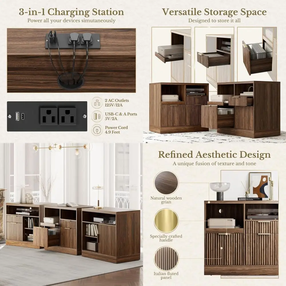 Зарядная станция Шкаф из рифленого дерева для домашнего офиса, хранилище файлов формата А4/письмо, подставка для принтера с открытыми полками, черный орех
Зарядная станция Шкаф из рифленого дерева для домашнего офиса, хранилище файлов формата А4/письмо, подставка для принтера с открытыми полками, черный орех