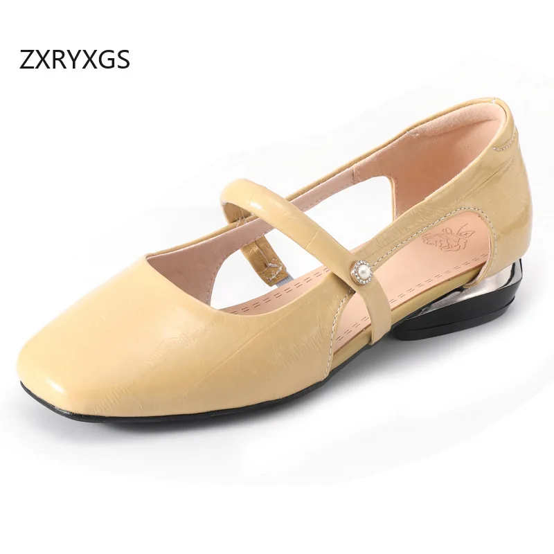 ZXRYXGS 2026 New Summer Square Toe Genuine Leather Sandals Women's Banquet Shoes Low Heel Elegant Fashionable Sandals Large Size
ZXRYXGS 2026 New Summer Square Toe Genuine Leather Sandals Women's Banquet Shoes Low Heel Elegant Fashionable Sandals Large Size