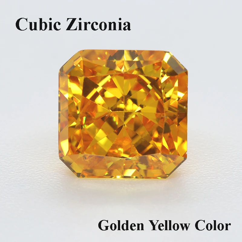 Cubic Zirconia Crushed Ice Cut Golden Yellow Color Asscher Shape Charms Beads for Diy Jewelry Making Materials No Certificate
Cubic Zirconia Crushed Ice Cut Golden Yellow Color Asscher Shape Charms Beads for Diy Jewelry Making Materials No Certificate