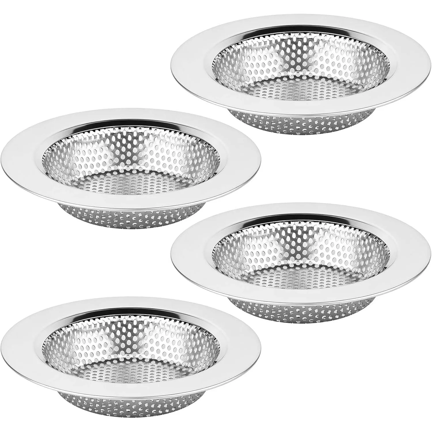 4PCS Kitchen Sink Drain Strainer Stainless Steel Sink Drain Cover Hair Filter Food Slag Drainer for Kitchen Bathroom Accessories
4PCS Kitchen Sink Drain Strainer Stainless Steel Sink Drain Cover Hair Filter Food Slag Drainer for Kitchen Bathroom Accessories