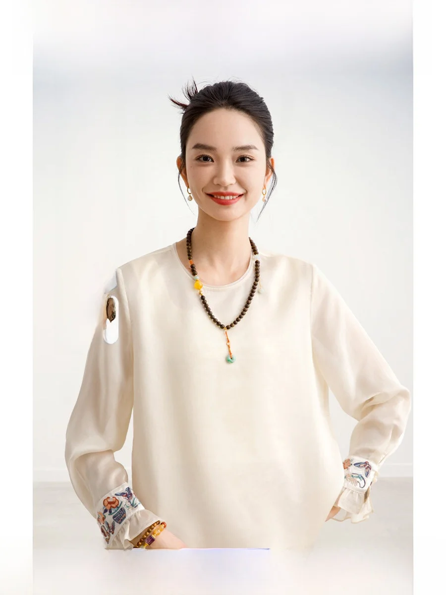 ROCO New Chinese Sle Double Layer European Organza Super Fairy Stitched Lace Trimmed Inner Wear irt Women's Casual Top
ROCO New Chinese Sle Double Layer European Organza Super Fairy Stitched Lace Trimmed Inner Wear irt Women's Casual Top