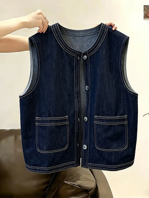 plus Size Summer 2026 round Neck Stitched Sleeveless Tank Top Women's Fashion Trend Layering Versatile Top Casual Outerwear
plus Size Summer 2026 round Neck Stitched Sleeveless Tank Top Women's Fashion Trend Layering Versatile Top Casual Outerwear