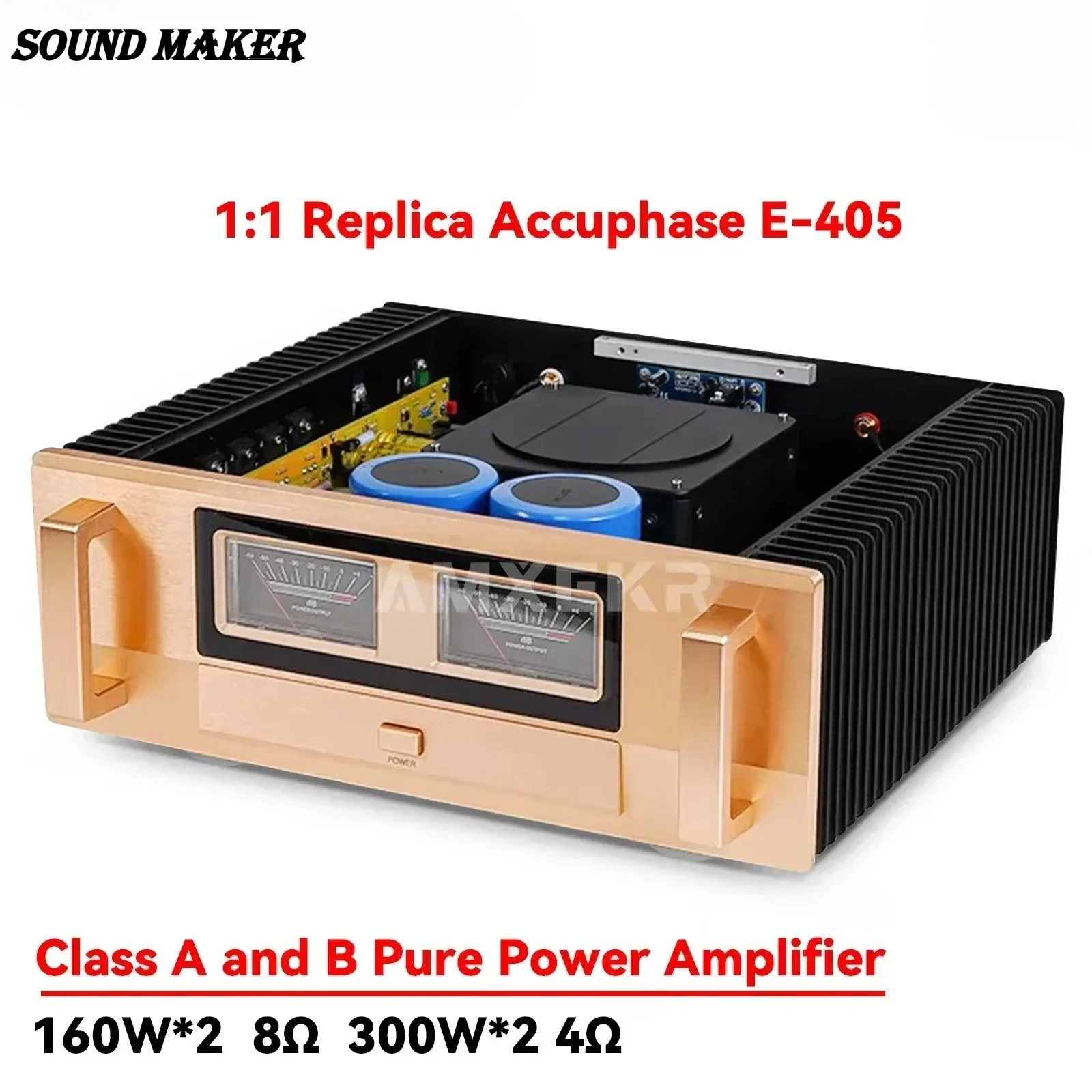 Sound Maker-1:1 Replica Accuphase E-405 Class A and B 300W High-power Amplifier Home Hifi Fever-grade Pure Power Amplifier
Sound Maker-1:1 Replica Accuphase E-405 Class A and B 300W High-power Amplifier Home Hifi Fever-grade Pure Power Amplifier