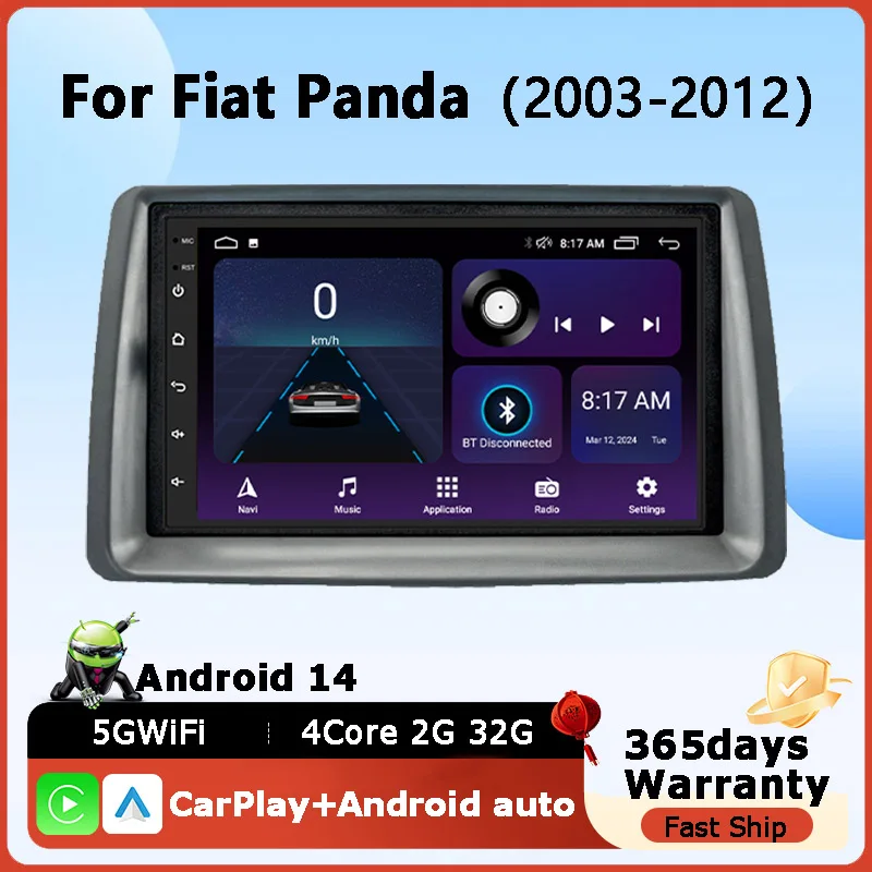 Android14 Car Radio for Fiat Panda 2003-2012 Multimedia 2Din Player CarPlay Android Auto GPS Bluetooth WIFI Car Head Unit 7inch
Android14 Car Radio for Fiat Panda 2003-2012 Multimedia 2Din Player CarPlay Android Auto GPS Bluetooth WIFI Car Head Unit 7inch