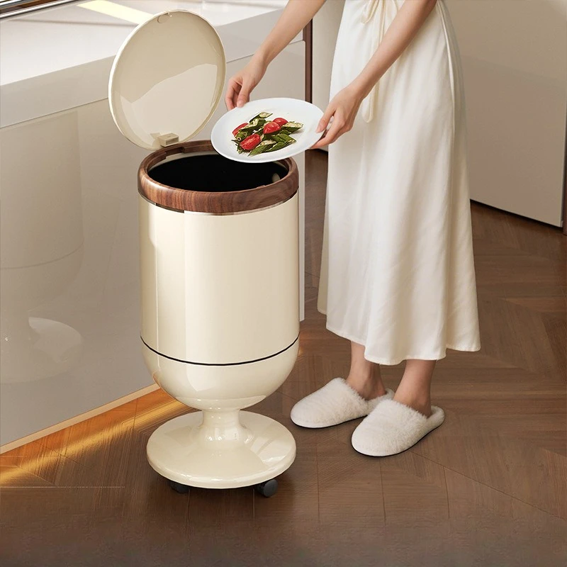 Tall No-Bend Movable Trash Can, Premium Large Capacity Kitchen Waste Bin, Sturdy Durable for Living Room Home Decor Kitchen
Tall No-Bend Movable Trash Can, Premium Large Capacity Kitchen Waste Bin, Sturdy Durable for Living Room Home Decor Kitchen