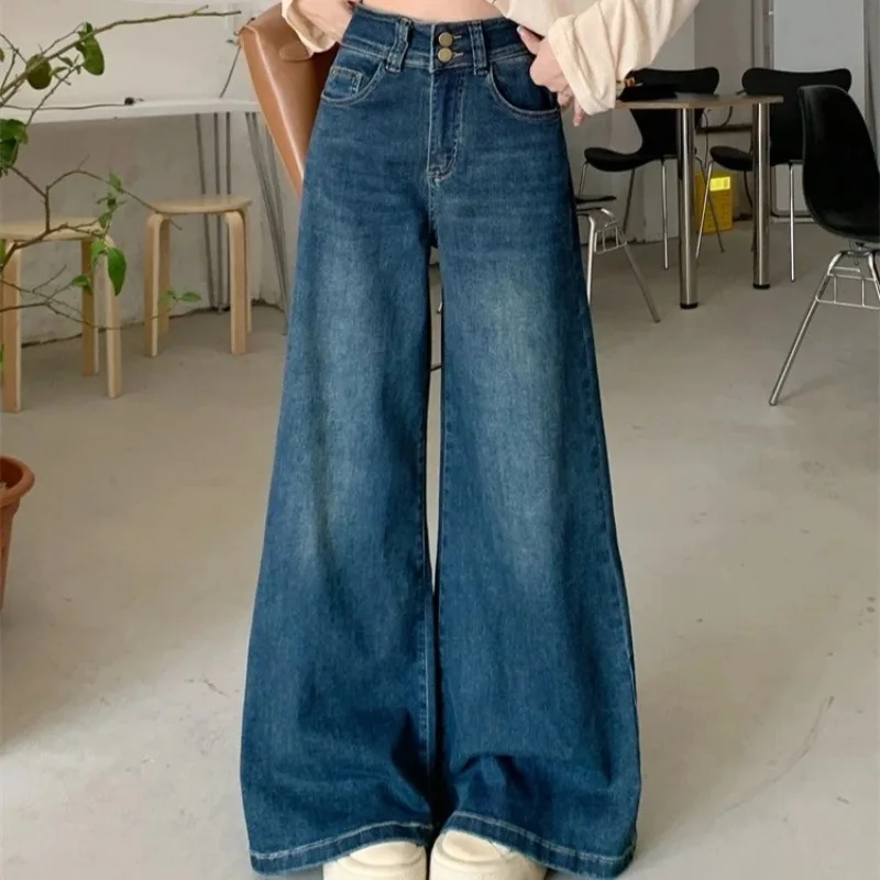Loose Leisure Womens Highwaisted Jeans Straight Tube Vintage Korean Y2K Slimming Pear Shaped Bell Bottoms
Loose Leisure Womens Highwaisted Jeans Straight Tube Vintage Korean Y2K Slimming Pear Shaped Bell Bottoms