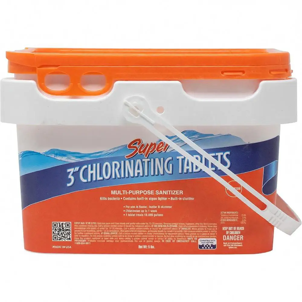 3 таблетки хлора для бассейнов, 5 фунтов
3 таблетки хлора для бассейнов, 5 фунтов