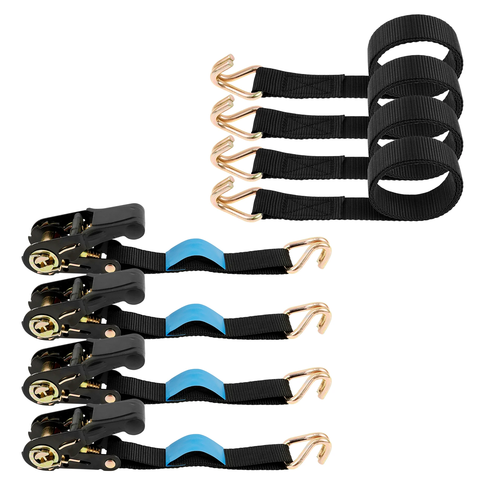 4Pcs Ratchet Tie-Down Strap Fixed Heavy Cargo Trailer Transportation Car Motorcycle Tension Rope Tie Down Strap Kit Annular Belt
4Pcs Ratchet Tie-Down Strap Fixed Heavy Cargo Trailer Transportation Car Motorcycle Tension Rope Tie Down Strap Kit Annular Belt