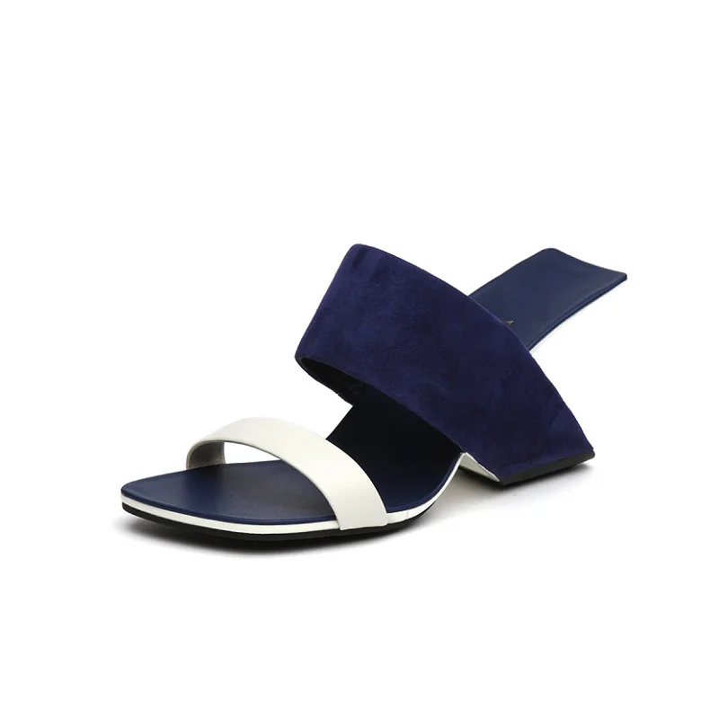 European Strange Heel Patchwork Modern Sandals One Strap Ladies Sexy HeelsWoman Summer Slippers Fashion Show Narrow Band Shoes
European Strange Heel Patchwork Modern Sandals One Strap Ladies Sexy HeelsWoman Summer Slippers Fashion Show Narrow Band Shoes