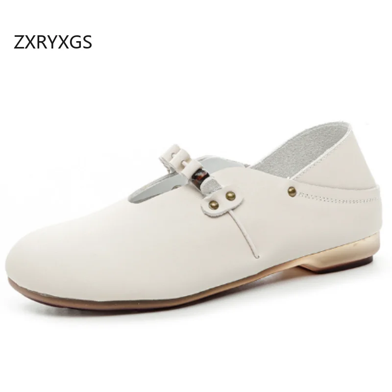 ZXRYXGS Туфли на плоской подошве из воловьей кожи с верхним слоем, новинка 2025, весна-лето, сандалии большого размера, туфли из натуральной кожи с отверстиями, женские легкие туфли на плоской подошве
ZXRYXGS Туфли на плоской подошве из воловьей кожи с верхним слоем, новинка 2025, весна-лето, сандалии большого размера, туфли из натуральной кожи с отверстиями, женские легкие туфли на плоской подошве