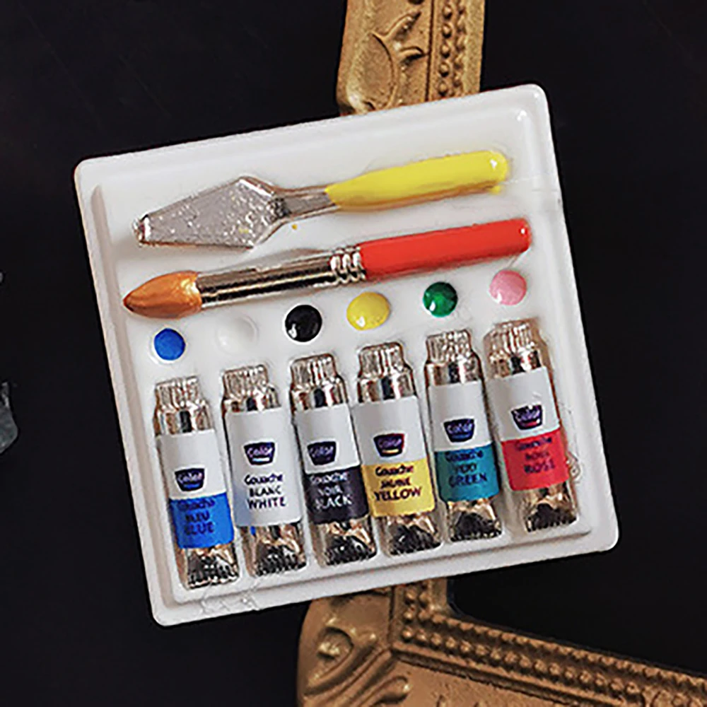 1/12 Dollhouse Miniature Painting Suit Mini Watercolor Pen Pigment Set Toy for Doll House Accessories Decoration ob11 bjd
1/12 Dollhouse Miniature Painting Suit Mini Watercolor Pen Pigment Set Toy for Doll House Accessories Decoration ob11 bjd