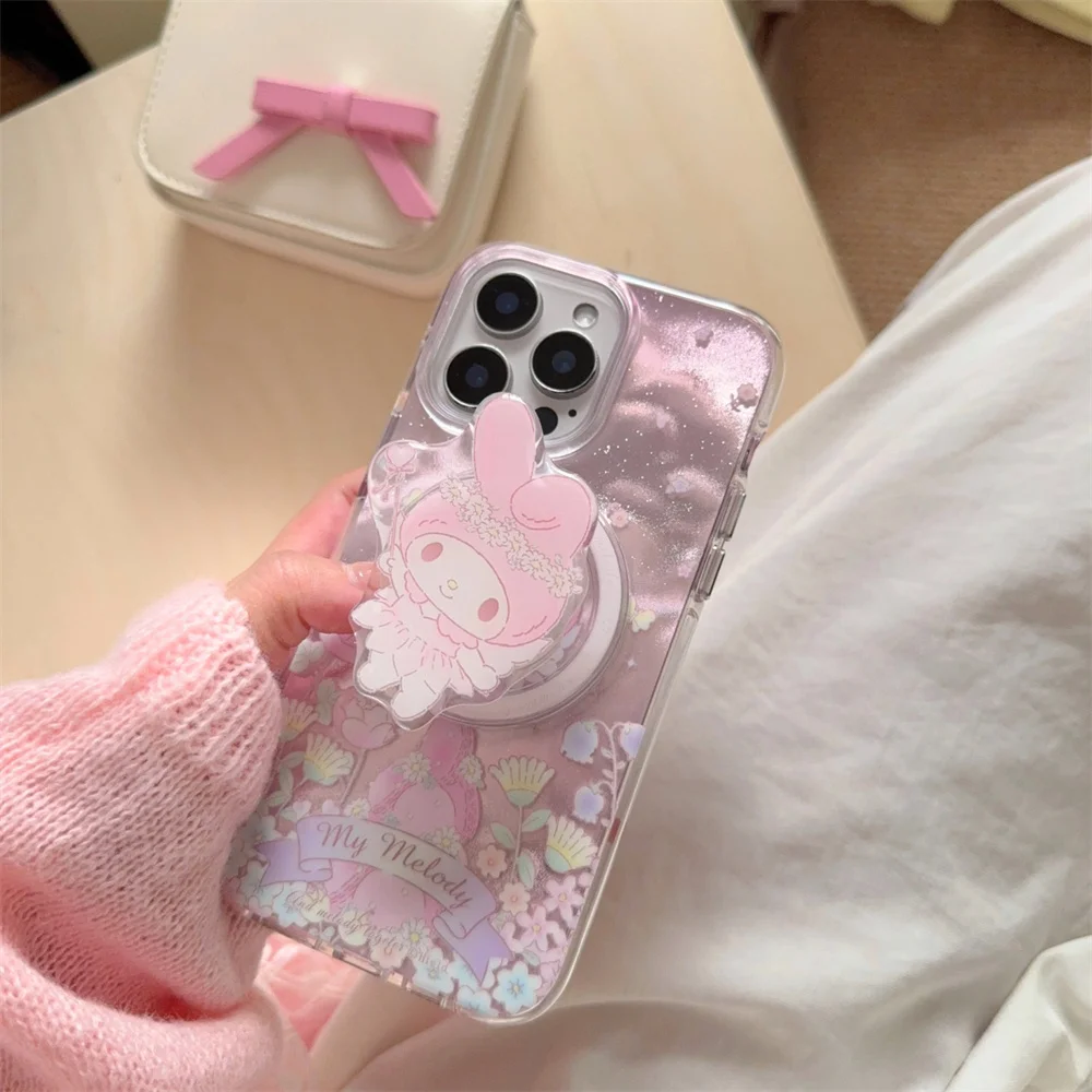 kawaii girl Pink flower My Melody Magnetic Bracket Magsafe Wireless Charge Phone Case For iPhone 16 15 14 13 12 11 Pro Max Cover
kawaii girl Pink flower My Melody Magnetic Bracket Magsafe Wireless Charge Phone Case For iPhone 16 15 14 13 12 11 Pro Max Cover