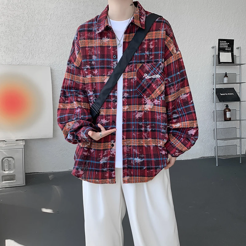 Men's Fall Shirt | Plus-Size Plaid & Tie-Dye Long Sleeve W/ Embroidered Tag M-5XL Unisex Shirt Jacket
Men's Fall Shirt | Plus-Size Plaid & Tie-Dye Long Sleeve W/ Embroidered Tag M-5XL Unisex Shirt Jacket