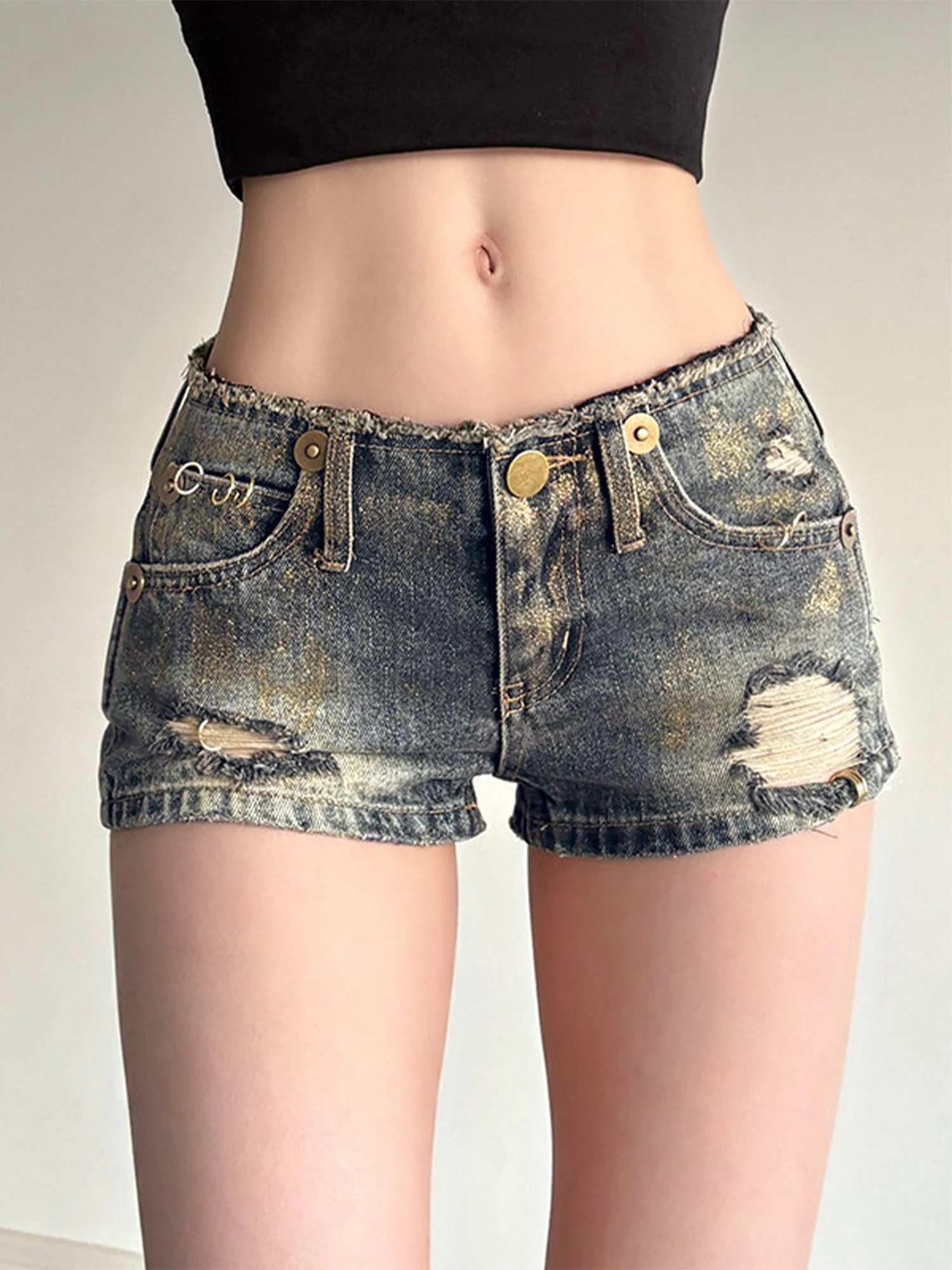 Женские синие джинсовые шорты с низкой посадкой, рваные, в стиле Y2K, для ночного клуба, ковбойские, в стиле гяру, летние, 2026
Женские синие джинсовые шорты с низкой посадкой, рваные, в стиле Y2K, для ночного клуба, ковбойские, в стиле гяру, летние, 2026