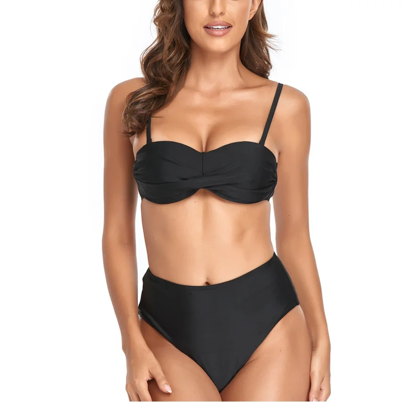 New Swimsuit Women Solid Color High Waist Sexy Bikini Ladies Swimwear Set Wholesale
New Swimsuit Women Solid Color High Waist Sexy Bikini Ladies Swimwear Set Wholesale