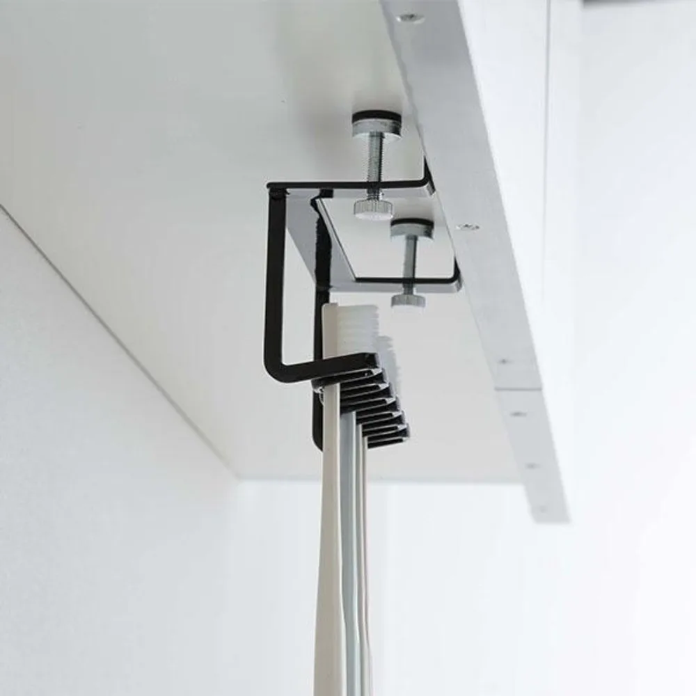 Carbon Steel No-Drill Toothbrush Holder Space Saving Wall Mounted Toothbrush Storage Rack Black/White Stable Razor Storage Rack
Carbon Steel No-Drill Toothbrush Holder Space Saving Wall Mounted Toothbrush Storage Rack Black/White Stable Razor Storage Rack