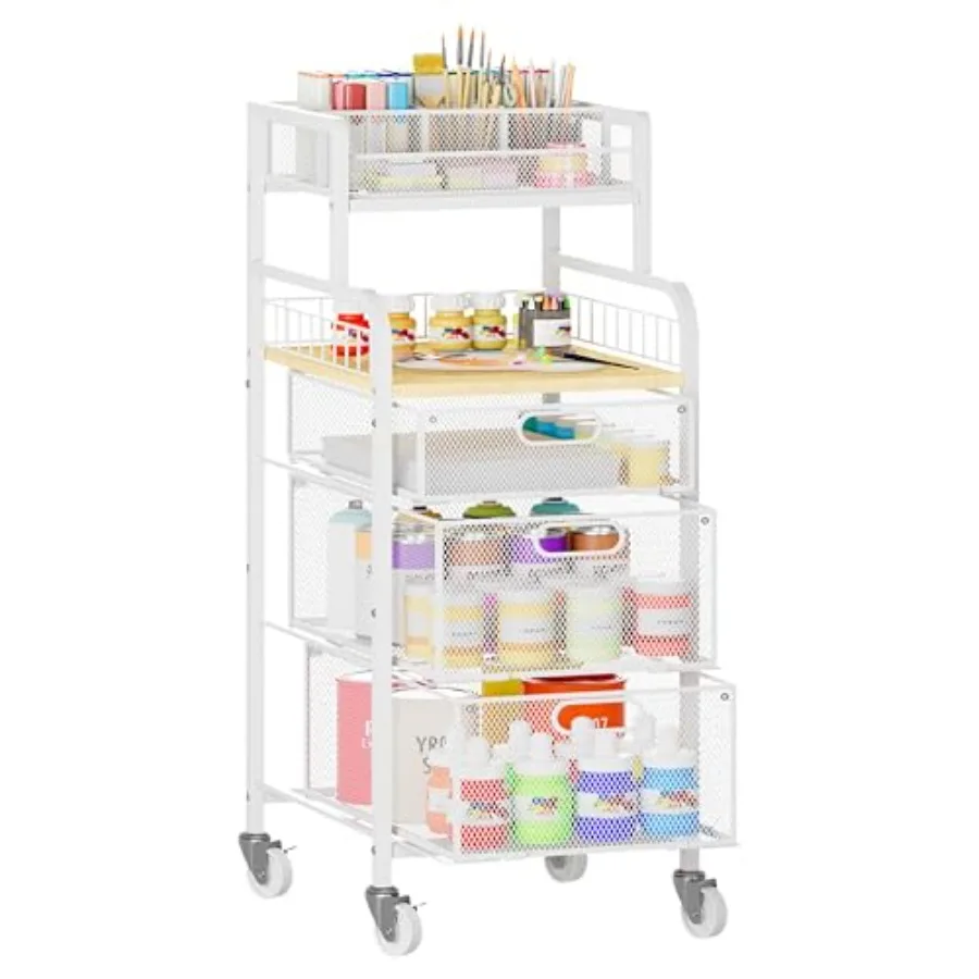 Office Rolling Cart with 3 Drawers - Metal Utility Cart with Wood Shelf DIY Divider and Locking Wheels Craft and Art Cart Organ
Office Rolling Cart with 3 Drawers - Metal Utility Cart with Wood Shelf DIY Divider and Locking Wheels Craft and Art Cart Organ