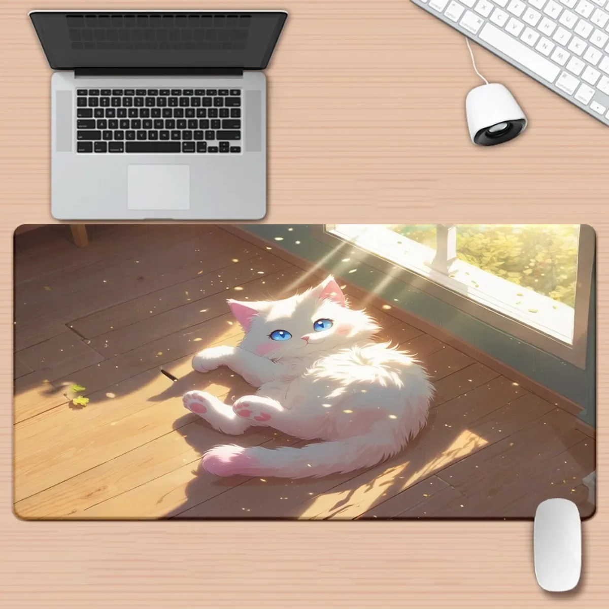Cute White Pink Cat Desk Mat Non-Slip Rubber Base Soft Surface Mouse Pad for Gaming Office PC Laptop and Cat Lover Gifts
Cute White Pink Cat Desk Mat Non-Slip Rubber Base Soft Surface Mouse Pad for Gaming Office PC Laptop and Cat Lover Gifts