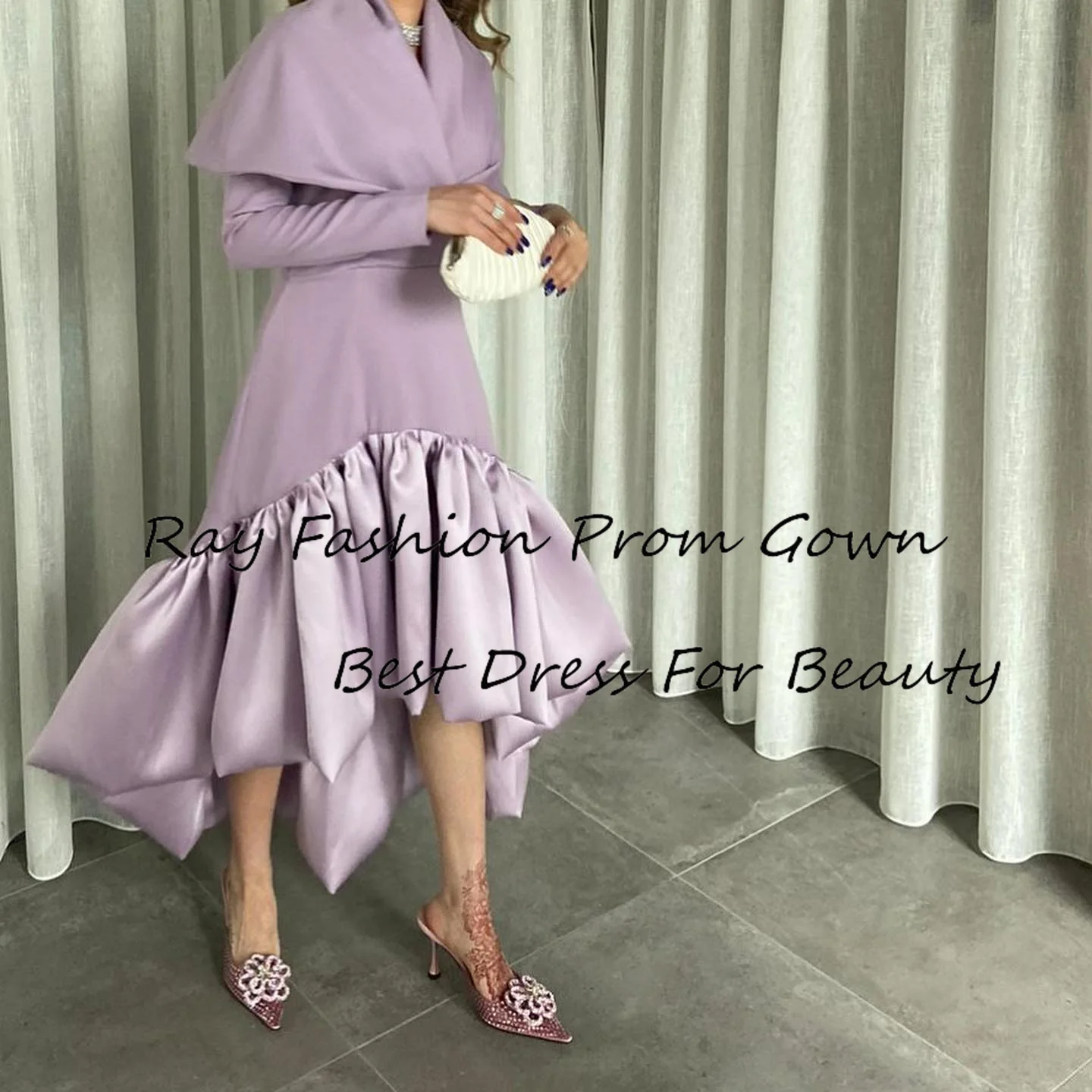Ray Fashion A Line Prom Dress Classic V Neck With Long Sleeves High Low With Tea Length Tiered Ruffle Formal Party Evening Gowns
Ray Fashion A Line Prom Dress Classic V Neck With Long Sleeves High Low With Tea Length Tiered Ruffle Formal Party Evening Gowns