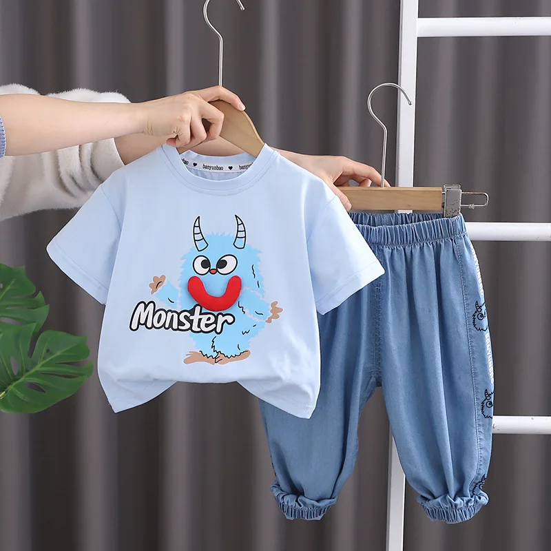 2024 Designer Baby Boy 18 Months Old Summer Clothes for Kids Bullhorn Monster Short Sleeve T-shirts and Pants Boys Outfits Set
2024 Designer Baby Boy 18 Months Old Summer Clothes for Kids Bullhorn Monster Short Sleeve T-shirts and Pants Boys Outfits Set