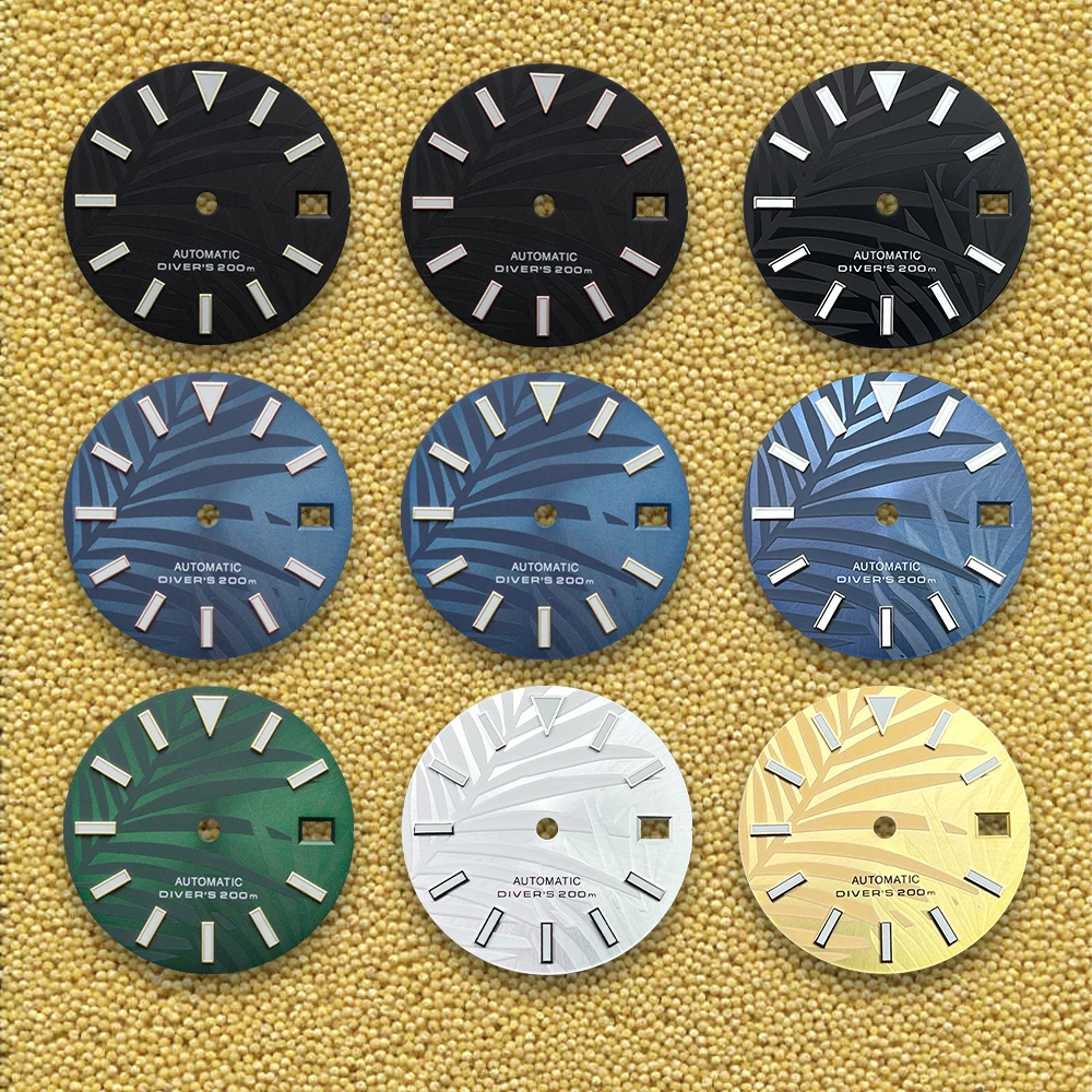 NH35 dial 28.5mm S Logo Dial for NH35/NH36 Movement Leaf literal Green Luminous Watch Modification Accessories
NH35 dial 28.5mm S Logo Dial for NH35/NH36 Movement Leaf literal Green Luminous Watch Modification Accessories