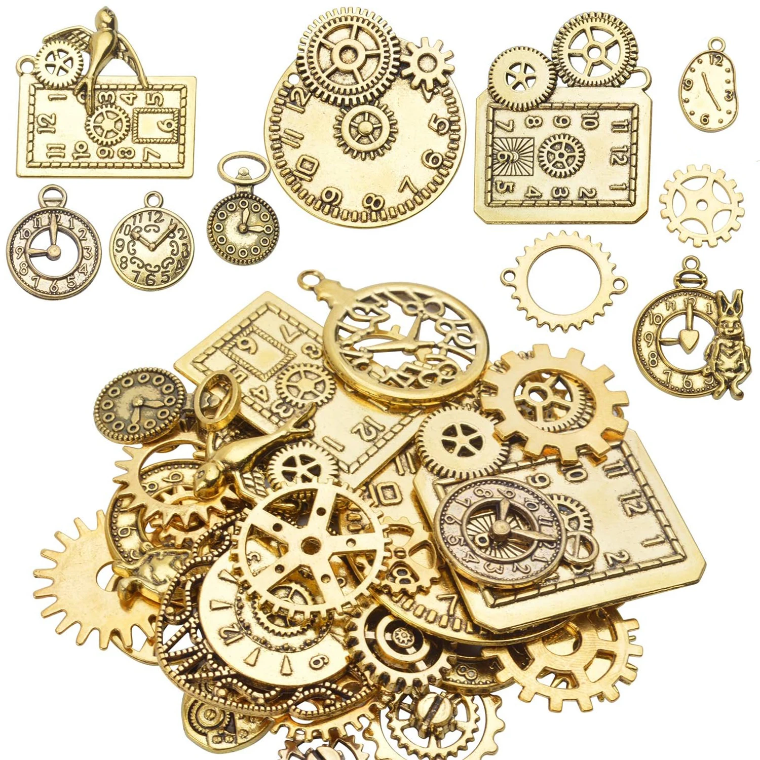 100 г (30-40 шт.) Подвески-шестеренки под старинное золото, в стиле стимпанк, киберпанк, для изготовления украшений, браслетов, ожерелий
100 г (30-40 шт.) Подвески-шестеренки под старинное золото, в стиле стимпанк, киберпанк, для изготовления украшений, браслетов, ожерелий