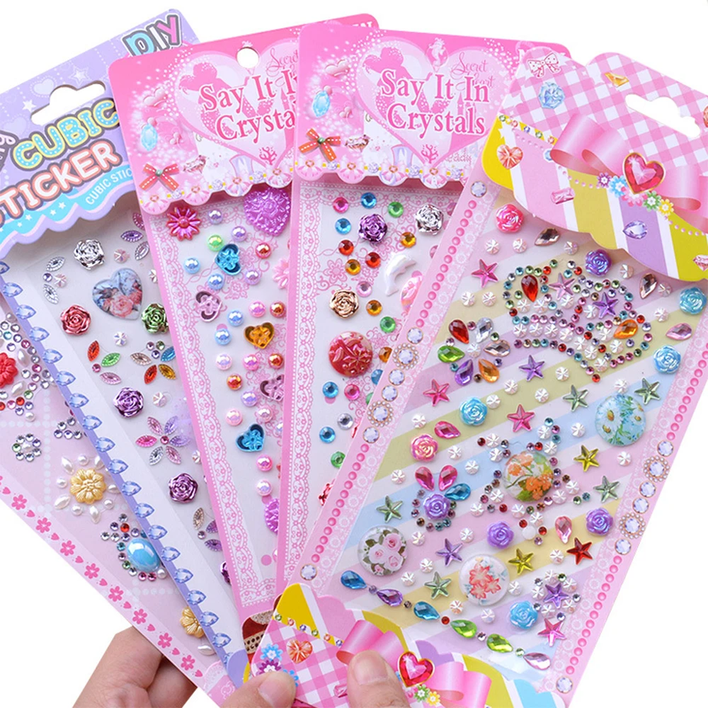 Children's colored diamond girl handmade decoration three-dimensional sparkling diamond sticker
Children's colored diamond girl handmade decoration three-dimensional sparkling diamond sticker