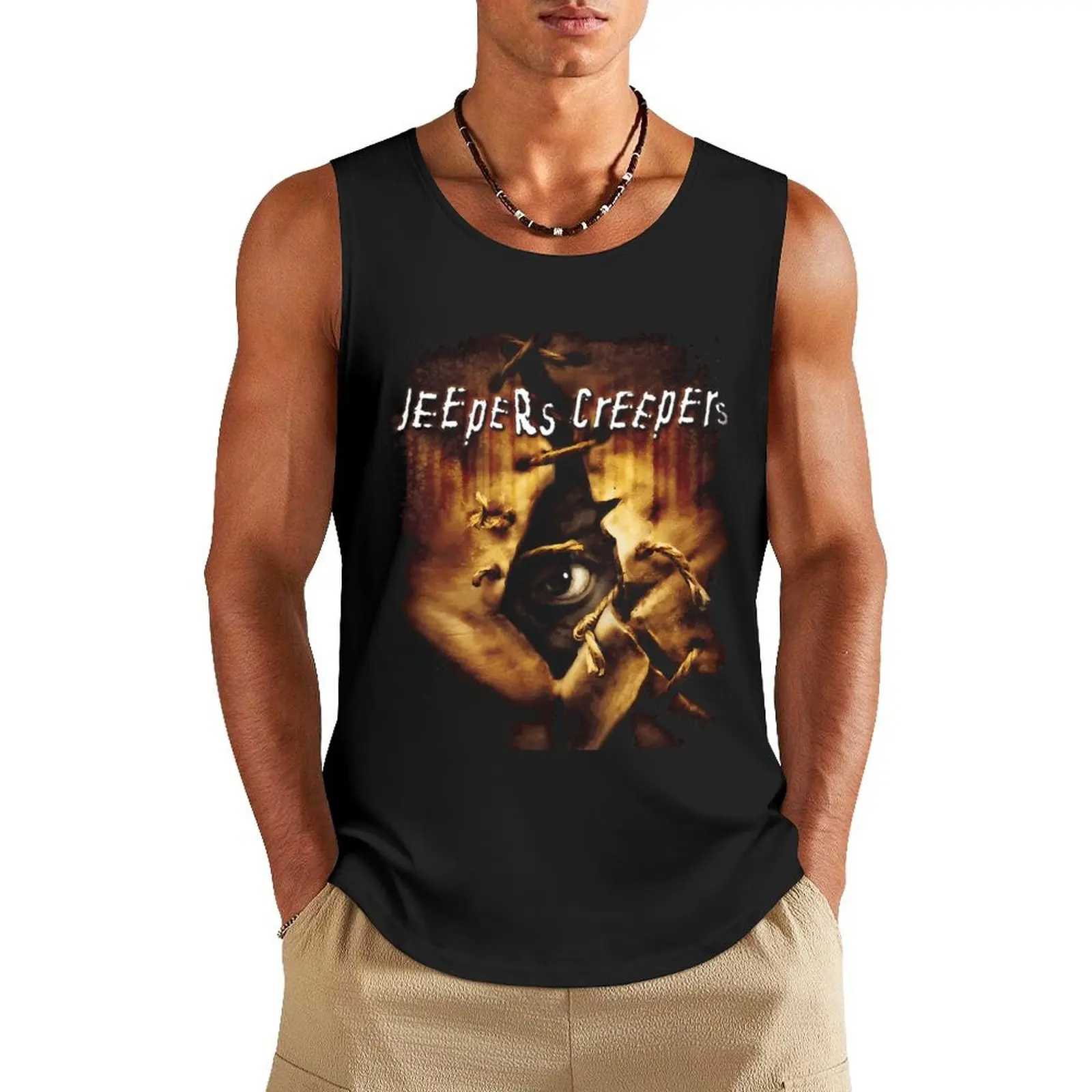 Jeepers Creepers (Only works with Black) Tank Top sleeveless shirts gym new in tops & t-shirt Men's sleeveless gym shirts
Jeepers Creepers (Only works with Black) Tank Top sleeveless shirts gym new in tops & t-shirt Men's sleeveless gym shirts