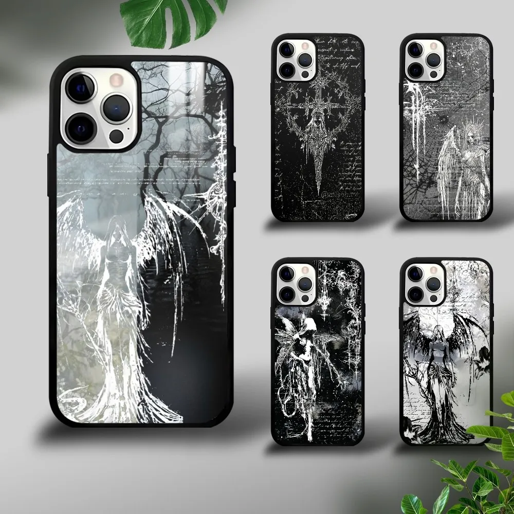Gothic Black White Angels Phone Case For IPhone 16 15 14 13 12 11 Pro Max Plus Mini Plus Hard Mirror Surface Protect Funda
Gothic Black White Angels Phone Case For IPhone 16 15 14 13 12 11 Pro Max Plus Mini Plus Hard Mirror Surface Protect Funda