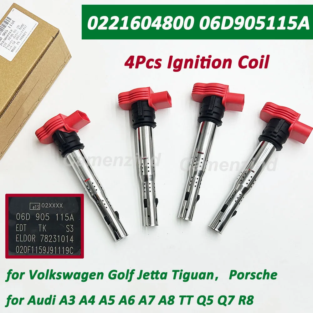 4Pcs EA113 EA888 Ignition Coil 06E905115 06E905115C 06D905115 06F905115E 07K905715G for A-udi TT A4 V-W Golf Jetta GTI 2.0L 2.0T
4Pcs EA113 EA888 Ignition Coil 06E905115 06E905115C 06D905115 06F905115E 07K905715G for A-udi TT A4 V-W Golf Jetta GTI 2.0L 2.0T